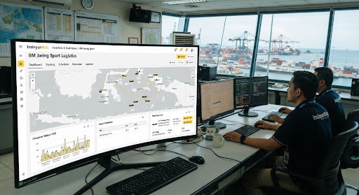 Dashboard operasional pelacakan kargo kontainer antarpulau